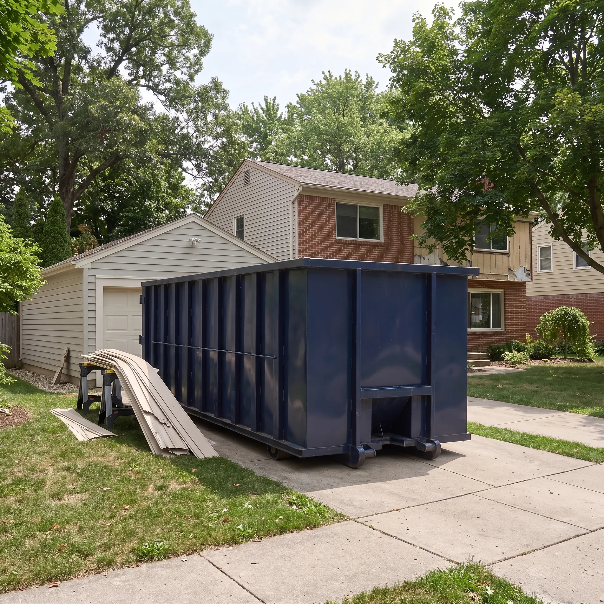 Dumpster on a Hamilton County, OH job site